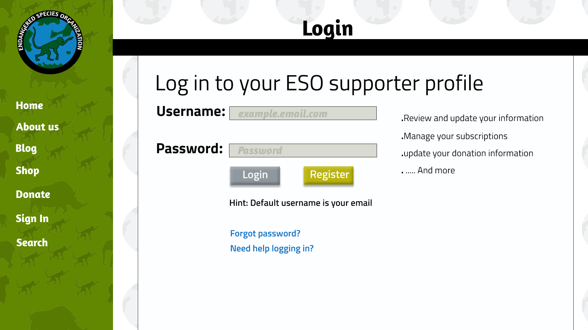 Sign-in Page
